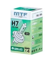 Лампа 24-70 Вт. H7 LONG LIFE x4, галогеновая Корея * MTF LIGHT